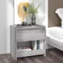 ForYou Prolenta Premium Nachtkastje 40x30x39 cm bewerkt hout grijs sonoma eikenkleurig - Thumbnail 1