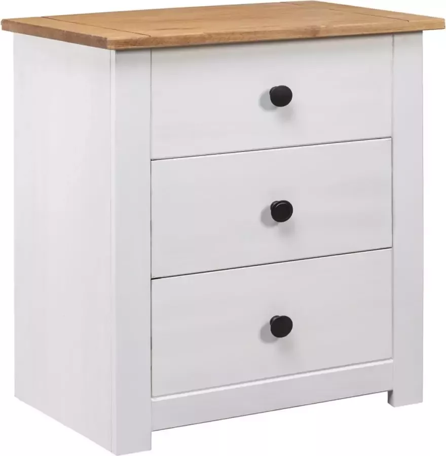 ForYou Prolenta Premium Nachtkastje Panama Range 46x40x57 cm grenenhout wit