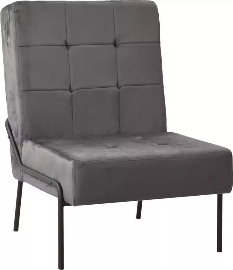 ForYou Prolenta Premium Relaxstoel 65x79x87 cm fluweel donkergrijs- Fauteuil Fauteuils met armleuning Hoes stretch Relax Design
