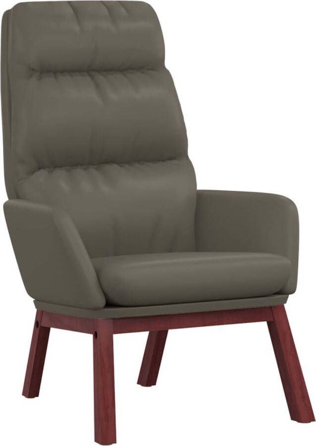 ForYou Prolenta Premium Relaxstoel echt leer grijs- Fauteuil Fauteuils met armleuning Hoes stretch Relax Design