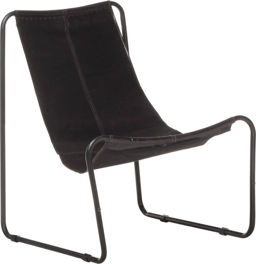 ForYou Prolenta Premium Relaxstoel echt leer zwart- Fauteuil Fauteuils met armleuning Hoes stretch Relax Design
