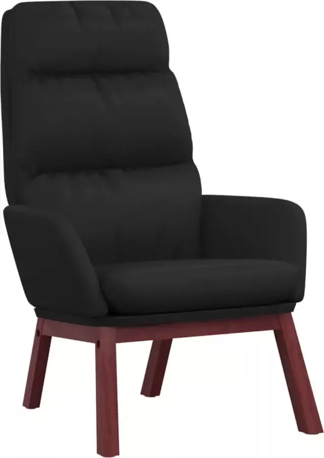 ForYou Prolenta Premium Relaxstoel echt leer zwart- Fauteuil Fauteuils met armleuning Hoes stretch Relax Design