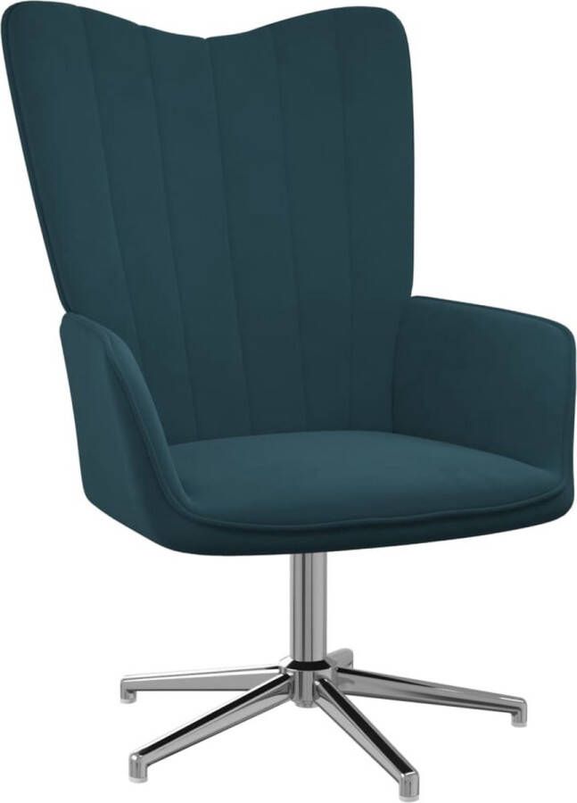 ForYou Prolenta Premium Relaxstoel fluweel blauw- Fauteuil Fauteuils met armleuning Hoes stretch Relax Design