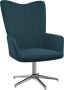 ForYou Prolenta Premium Relaxstoel fluweel blauw- Fauteuil Fauteuils met armleuning Hoes stretch Relax Design - Thumbnail 1