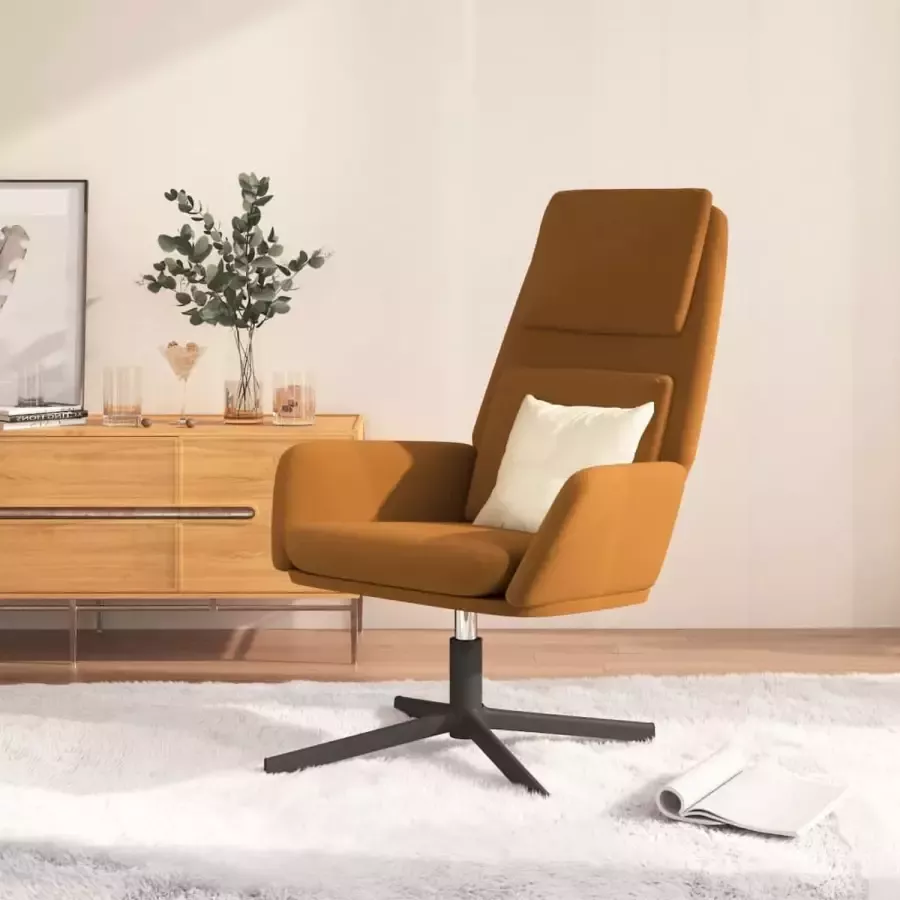 ForYou Prolenta Premium Relaxstoel fluweel bruin- Fauteuil Fauteuils met armleuning Hoes stretch Relax Design