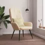 ForYou Prolenta Premium Relaxstoel fluweel crèmewit- Fauteuil Fauteuils met armleuning Hoes stretch Relax Design - Thumbnail 2