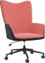 ForYou Prolenta Premium Relaxstoel fluweel en PVC roze- Fauteuil Fauteuils met armleuning Hoes stretch Relax Design - Thumbnail 1