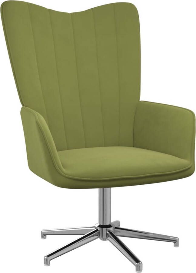 ForYou Prolenta Premium Relaxstoel fluweel lichtgroen- Fauteuil Fauteuils met armleuning Hoes stretch Relax Design - Foto 1