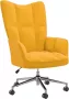 ForYou Prolenta Premium Relaxstoel fluweel mosterdgeel- Fauteuil Fauteuils met armleuning Hoes stretch Relax Design - Thumbnail 1