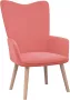 ForYou Prolenta Premium Relaxstoel fluweel roze- Fauteuil Fauteuils met armleuning Hoes stretch Relax Design - Thumbnail 2