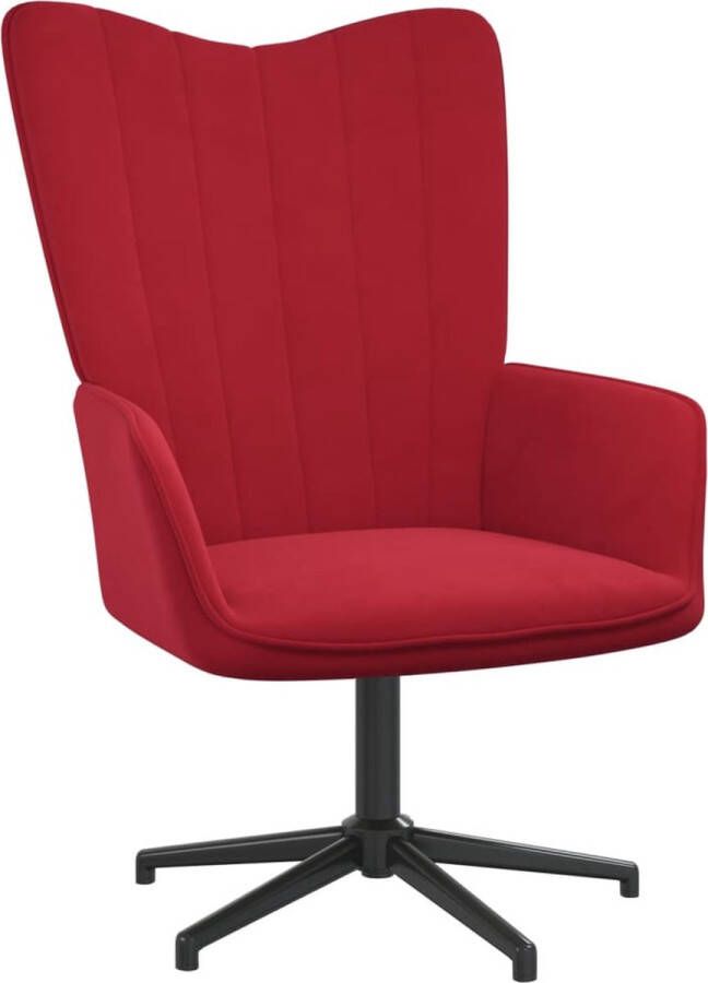 ForYou Prolenta Premium Relaxstoel fluweel wijnrood- Fauteuil Fauteuils met armleuning Hoes stretch Relax Design