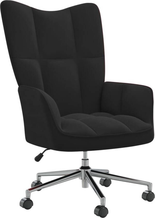 ForYou Prolenta Premium Relaxstoel fluweel zwart- Fauteuil Fauteuils met armleuning Hoes stretch Relax Design