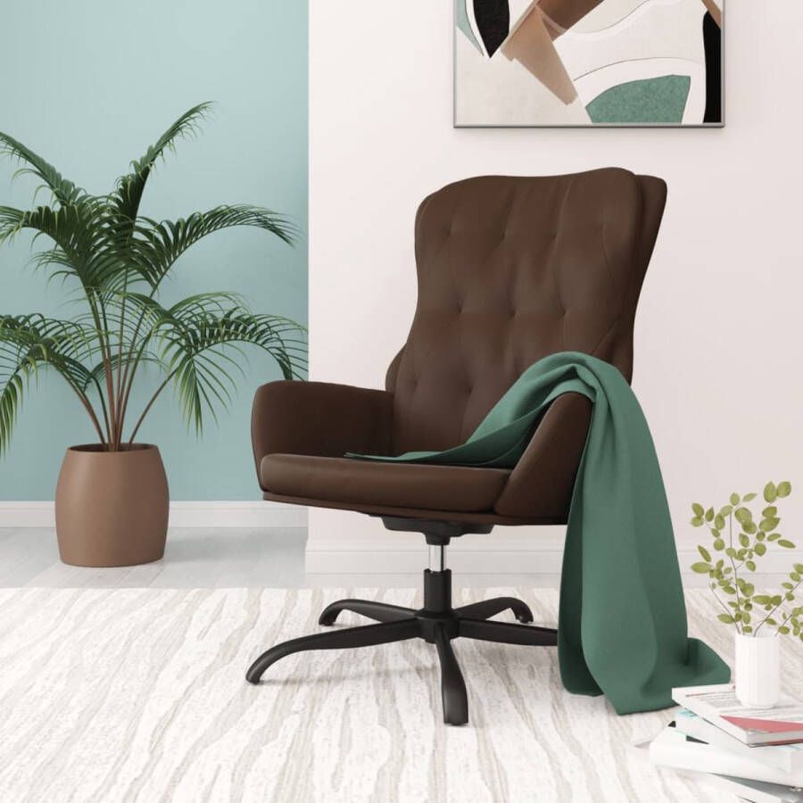 ForYou Prolenta Premium Relaxstoel kunstleer bruin- Fauteuil Fauteuils met armleuning Hoes stretch Relax Design