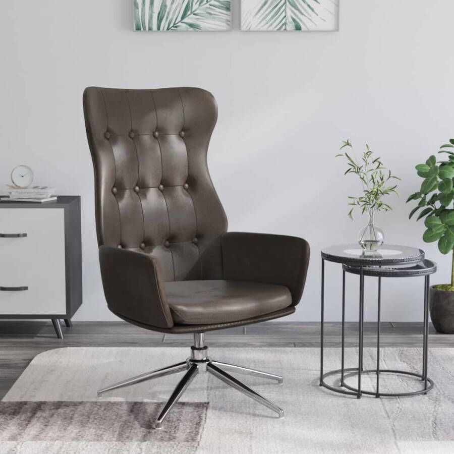 ForYou Prolenta Premium Relaxstoel kunstleer glanzend bruin- Fauteuil Fauteuils met armleuning Hoes stretch Relax Design
