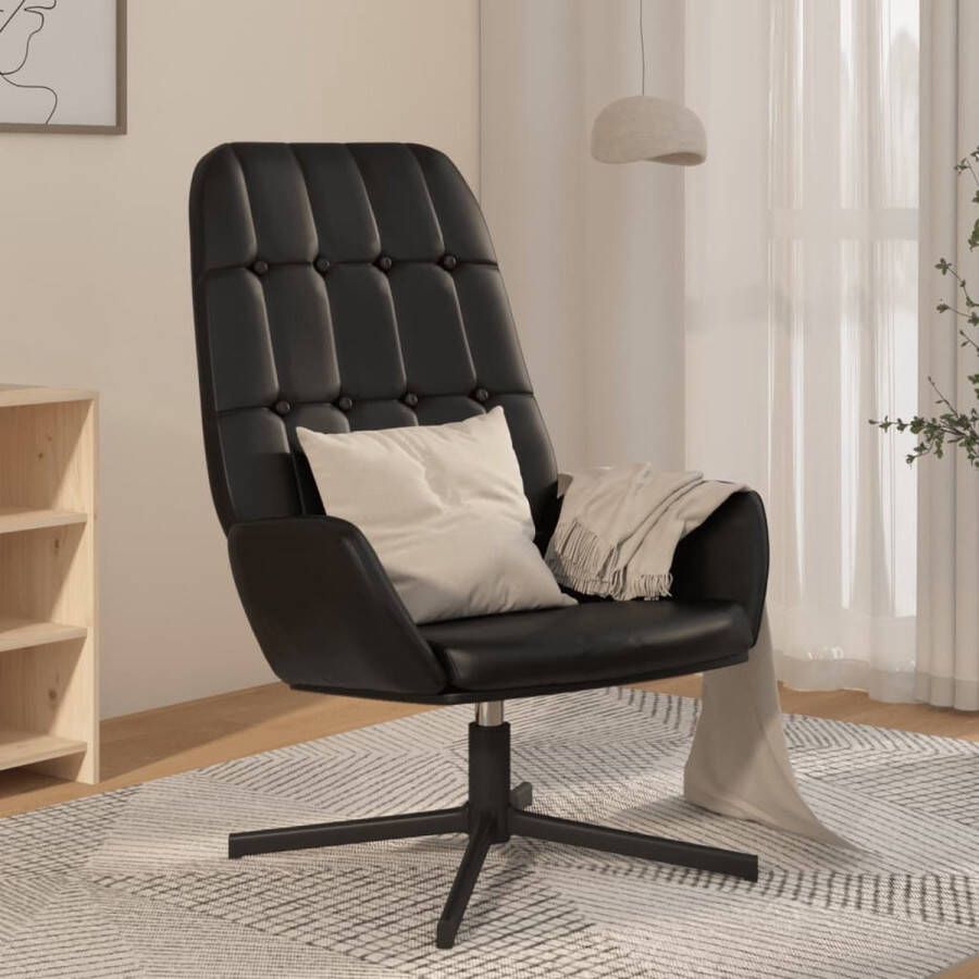 ForYou Prolenta Premium Relaxstoel kunstleer glanzend zwart- Fauteuil Fauteuils met armleuning Hoes stretch Relax Design