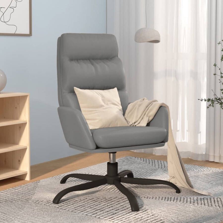 ForYou Prolenta Premium Relaxstoel kunstleer grijs- Fauteuil Fauteuils met armleuning Hoes stretch Relax Design