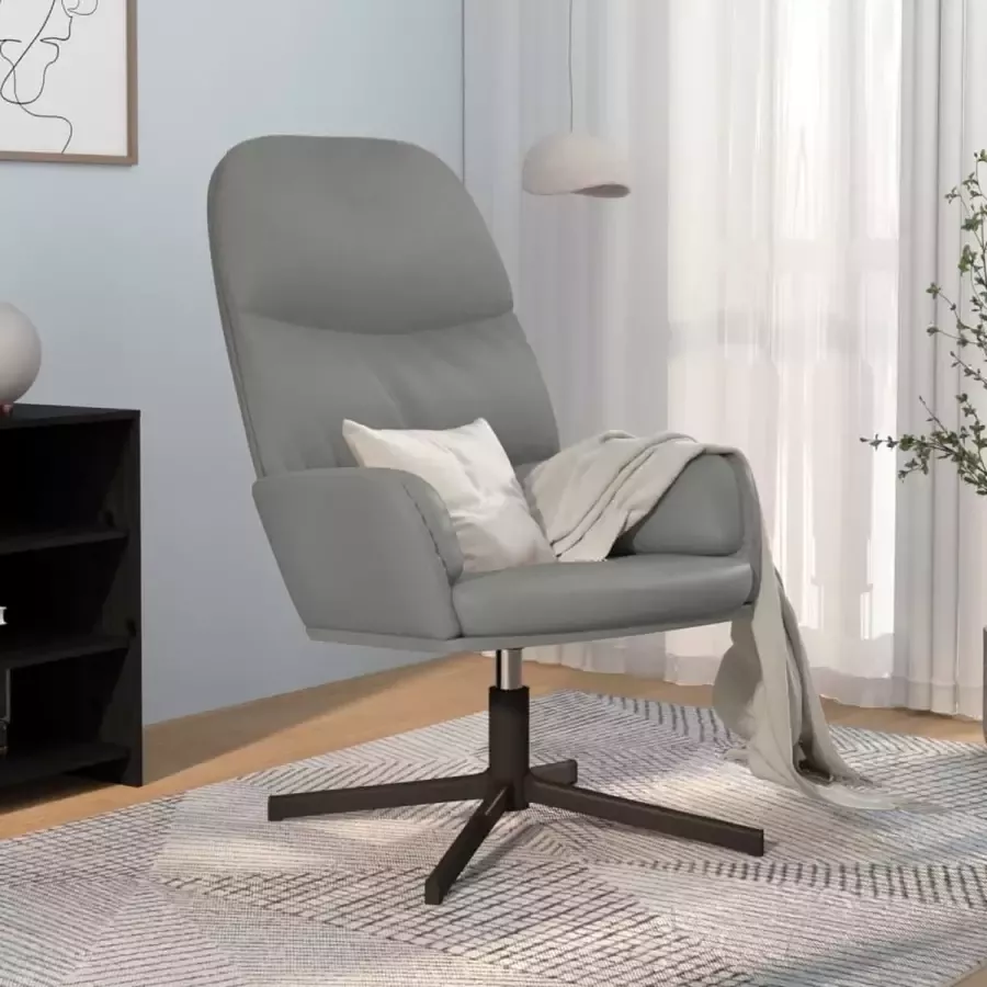 ForYou Prolenta Premium Relaxstoel kunstleer grijs- Fauteuil Fauteuils met armleuning Hoes stretch Relax Design