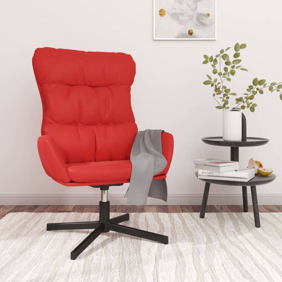 ForYou Prolenta Premium Relaxstoel kunstleer rood- Fauteuil Fauteuils met armleuning Hoes stretch Relax Design