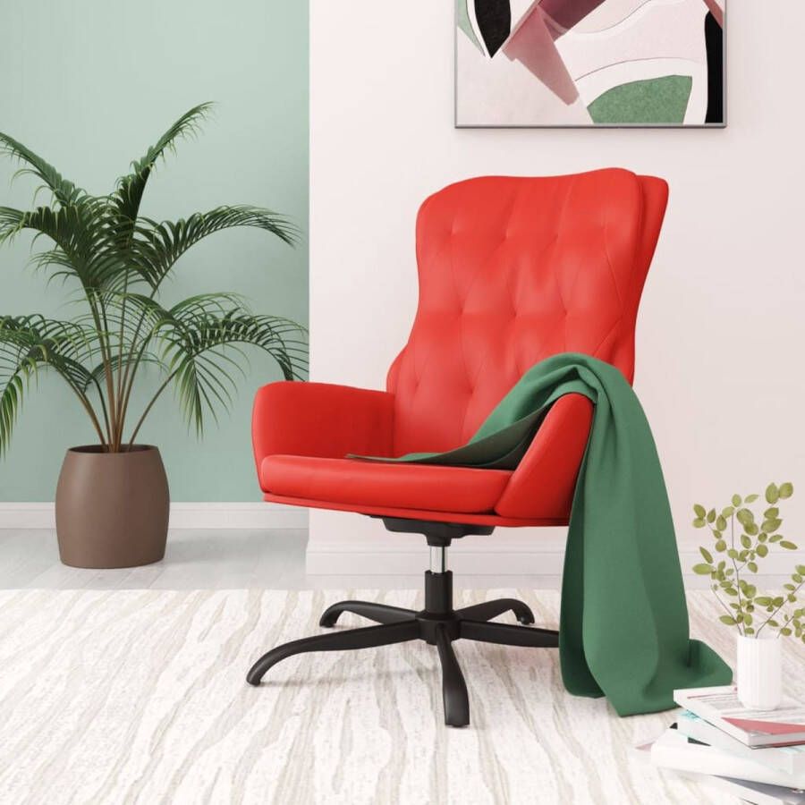 ForYou Prolenta Premium Relaxstoel kunstleer rood- Fauteuil Fauteuils met armleuning Hoes stretch Relax Design