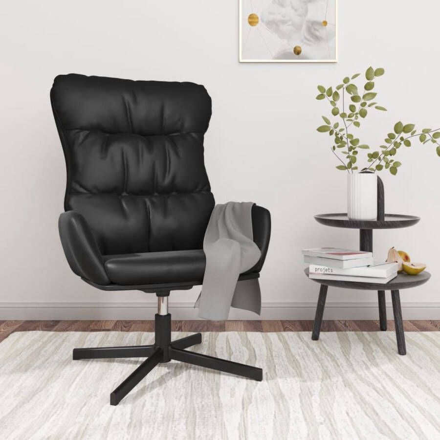 ForYou Prolenta Premium Relaxstoel kunstleer zwart- Fauteuil Fauteuils met armleuning Hoes stretch Relax Design