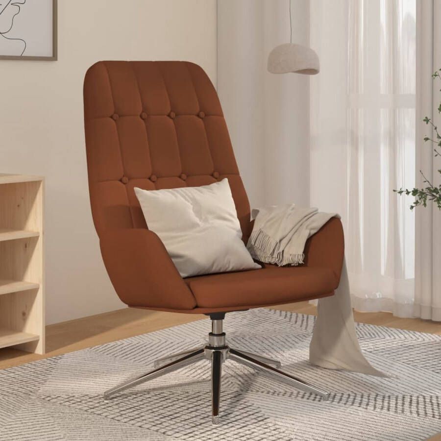 ForYou Prolenta Premium Relaxstoel kunstsuède bruin- Fauteuil Fauteuils met armleuning Hoes stretch Relax Design