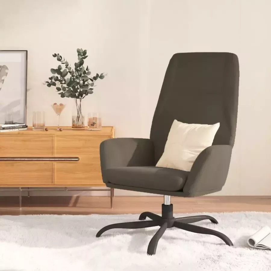ForYou Prolenta Premium Relaxstoel kunstsuède donkergrijs- Fauteuil Fauteuils met armleuning Hoes stretch Relax Design