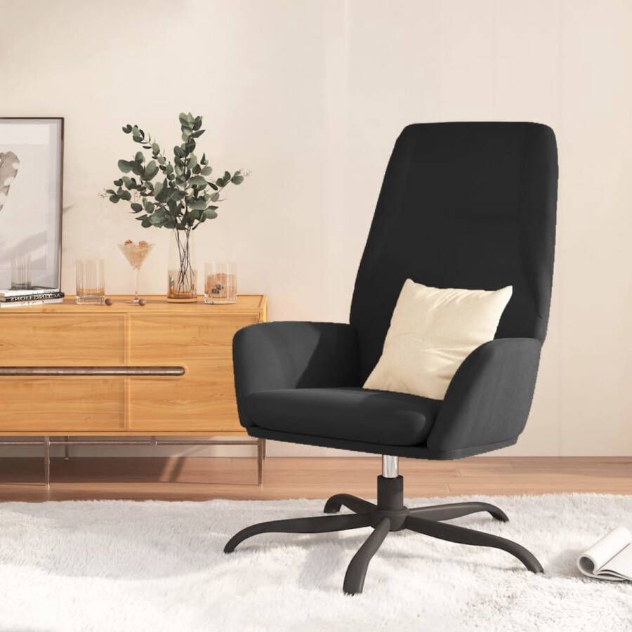ForYou Prolenta Premium Relaxstoel kunstsuède zwart- Fauteuil Fauteuils met armleuning Hoes stretch Relax Design