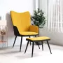 ForYou Prolenta Premium Relaxstoel met voetenbank fluweel en PVC mosterdgeel- Fauteuil Fauteuils met armleuning Hoes stretch Relax Design - Thumbnail 2