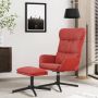 ForYou Prolenta Premium Relaxstoel met voetenbank kunstleer wijnrood- Fauteuil Fauteuils met armleuning Hoes stretch Relax Design - Thumbnail 2