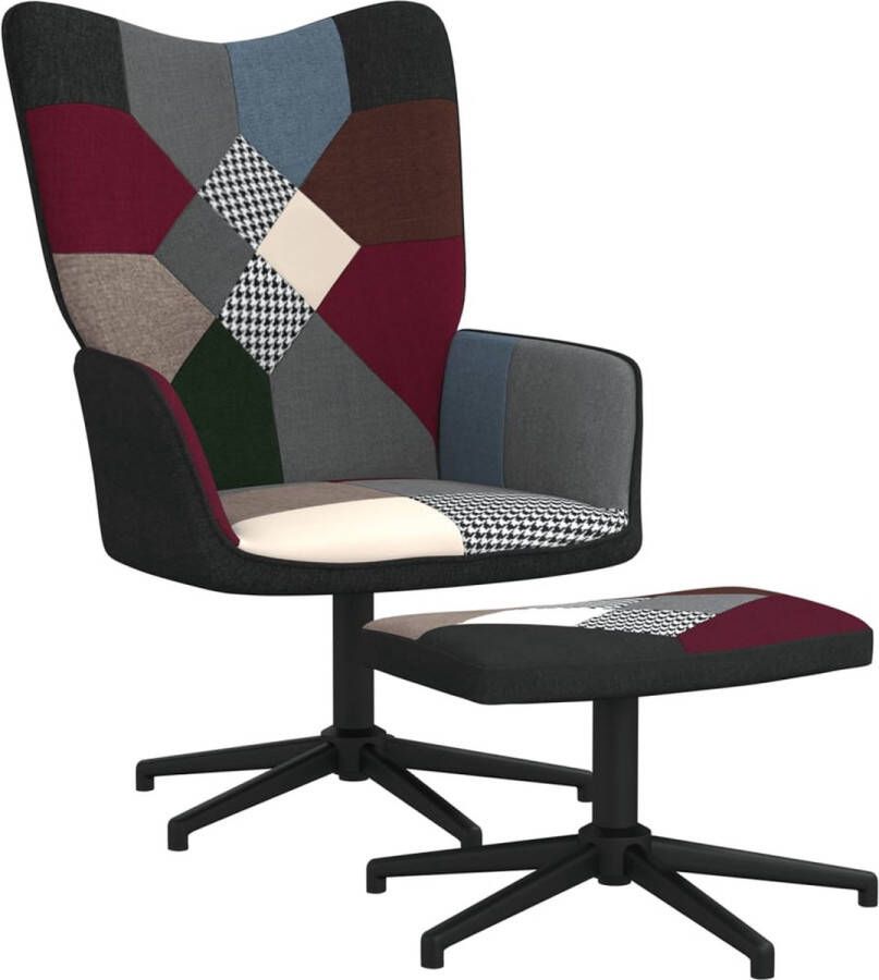 ForYou Prolenta Premium Relaxstoel met voetenbank patchwork stof- Fauteuil Fauteuils met armleuning Hoes stretch Relax Design - Foto 2