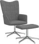 ForYou Prolenta Premium Relaxstoel met voetenbank stof donkergrijs- Fauteuil Fauteuils met armleuning Hoes stretch Relax Design - Thumbnail 1