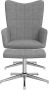 ForYou Prolenta Premium Relaxstoel met voetenbank stof lichtgrijs- Fauteuil Fauteuils met armleuning Hoes stretch Relax Design - Thumbnail 1