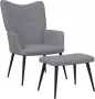 ForYou Prolenta Premium Relaxstoel met voetenbank stof lichtgrijs- Fauteuil Fauteuils met armleuning Hoes stretch Relax Design - Thumbnail 2