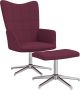 ForYou Prolenta Premium Relaxstoel met voetenbank stof paars- Fauteuil Fauteuils met armleuning Hoes stretch Relax Design - Thumbnail 2