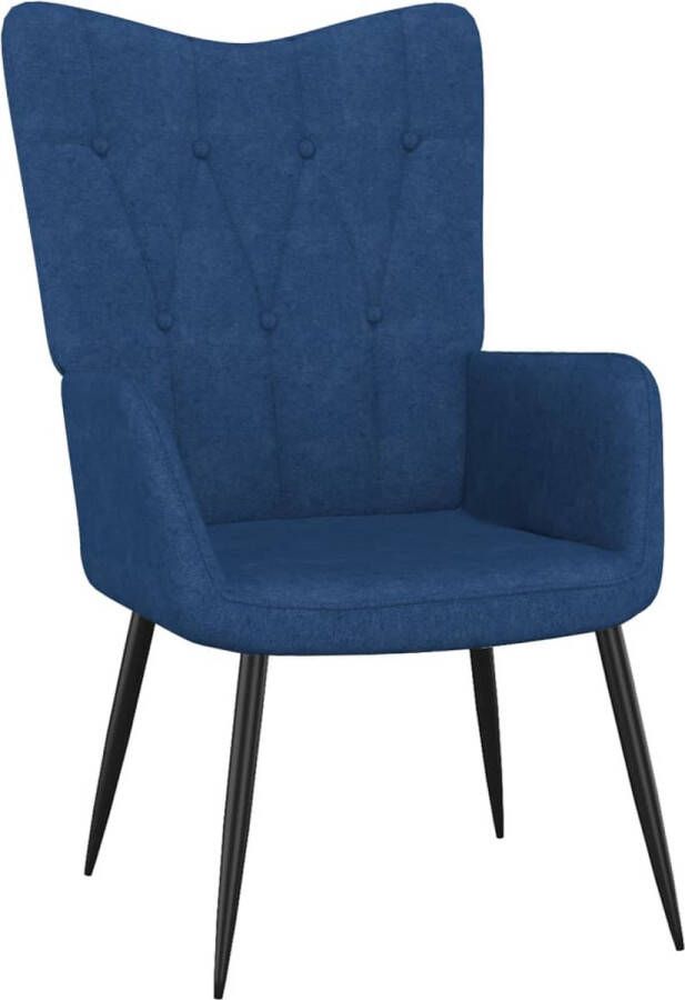 ForYou Prolenta Premium Relaxstoel stof blauw- Fauteuil Fauteuils met armleuning Hoes stretch Relax Design