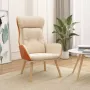 ForYou Prolenta Premium Relaxstoel stof en PVC crèmekleurig- Fauteuil Fauteuils met armleuning Hoes stretch Relax Design - Thumbnail 1