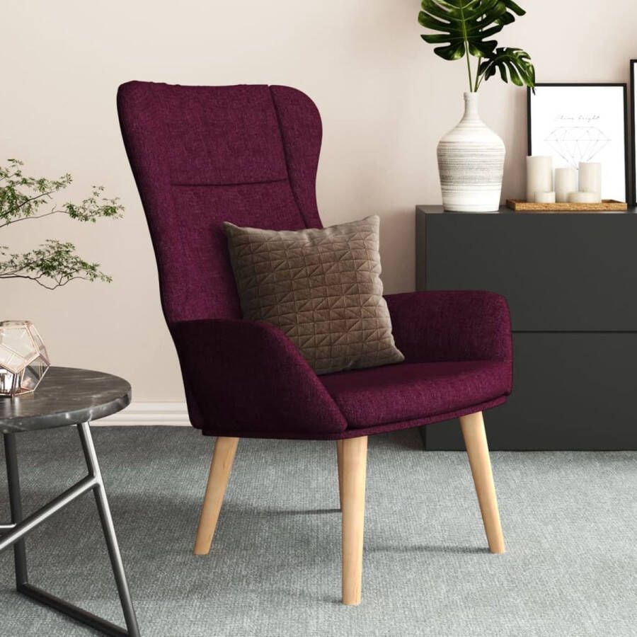 ForYou Prolenta Premium Relaxstoel stof paars- Fauteuil Fauteuils met armleuning Hoes stretch Relax Design