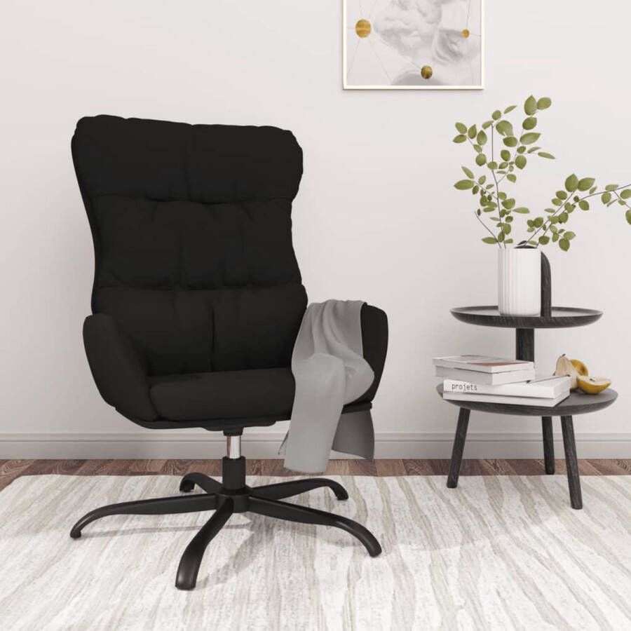 ForYou Prolenta Premium Relaxstoel stof zwart- Fauteuil Fauteuils met armleuning Hoes stretch Relax Design
