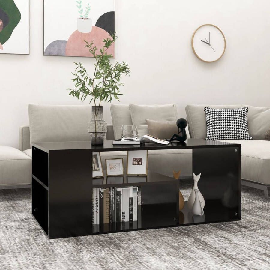 ForYou Prolenta Premium Salontafel 100x50x40 cm spaanplaat zwart