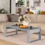 ForYou Prolenta Premium Salontafel 110x50x35 cm bewerkt hout betongrijs - Thumbnail 1