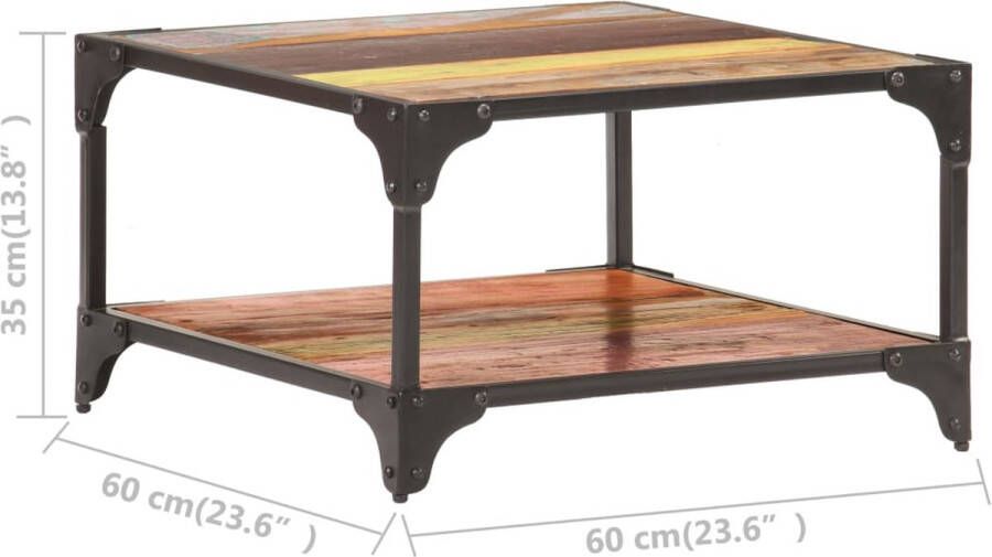 ForYou Prolenta Premium Salontafel 60x60x35 cm massief gerecycled hout