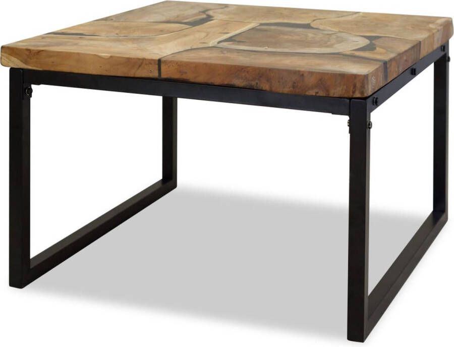 ForYou Prolenta Premium Salontafel 60x60x40 cm teakhout en hars