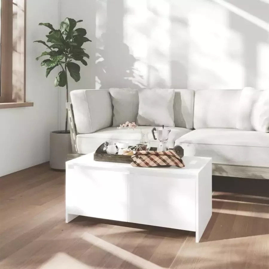 ForYou Prolenta Premium Salontafel 90x50x41 5 cm bewerkt hout wit