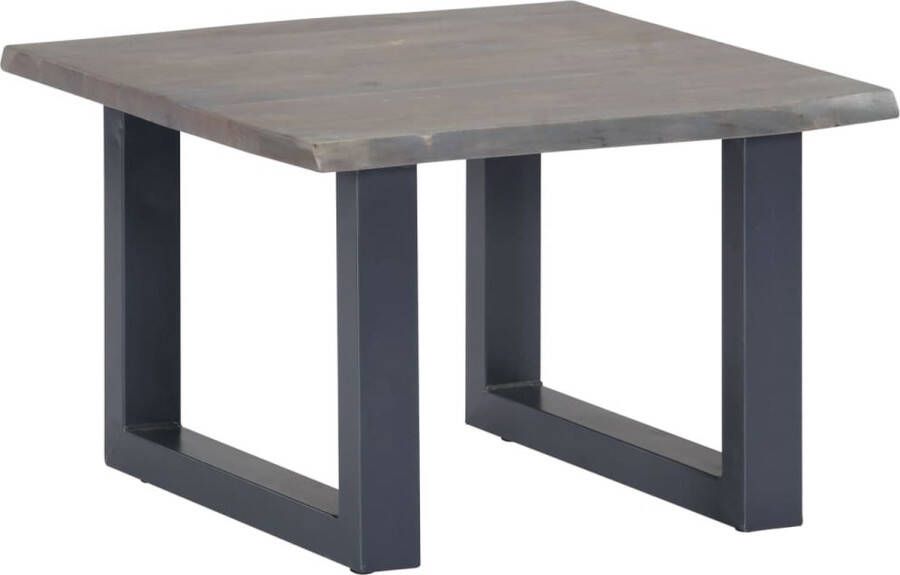 ForYou Prolenta Premium Salontafel met natuurlijke randen 60x60x40 cm acaciahout grijs