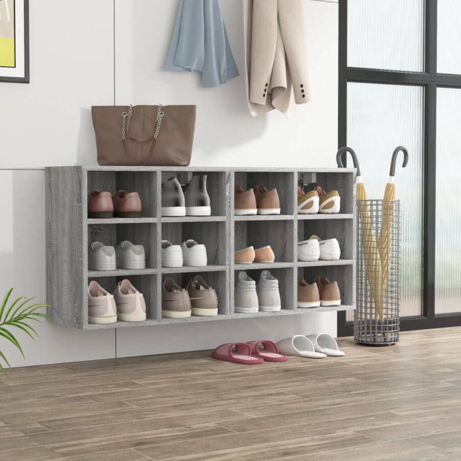 ForYou Prolenta Premium Schoenenkasten 2 st 52 5x30x50 cm grijs sonoma eikenkleurig