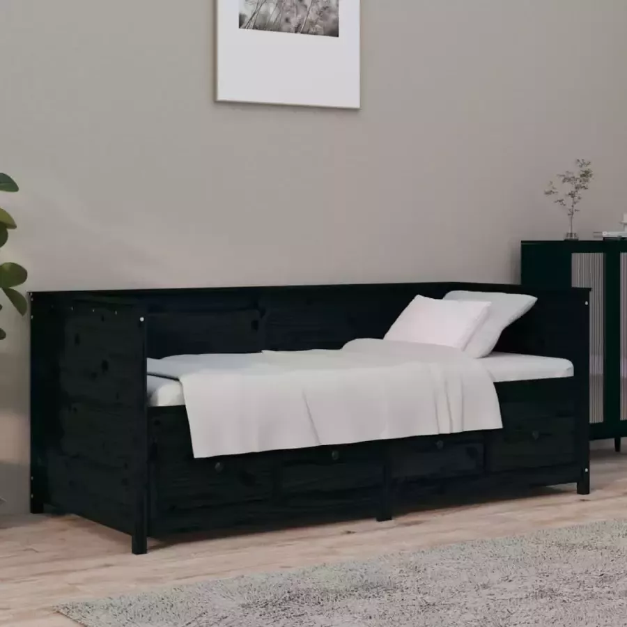 ForYou Prolenta Premium Slaapbank 100x200 cm massief grenenhout zwart