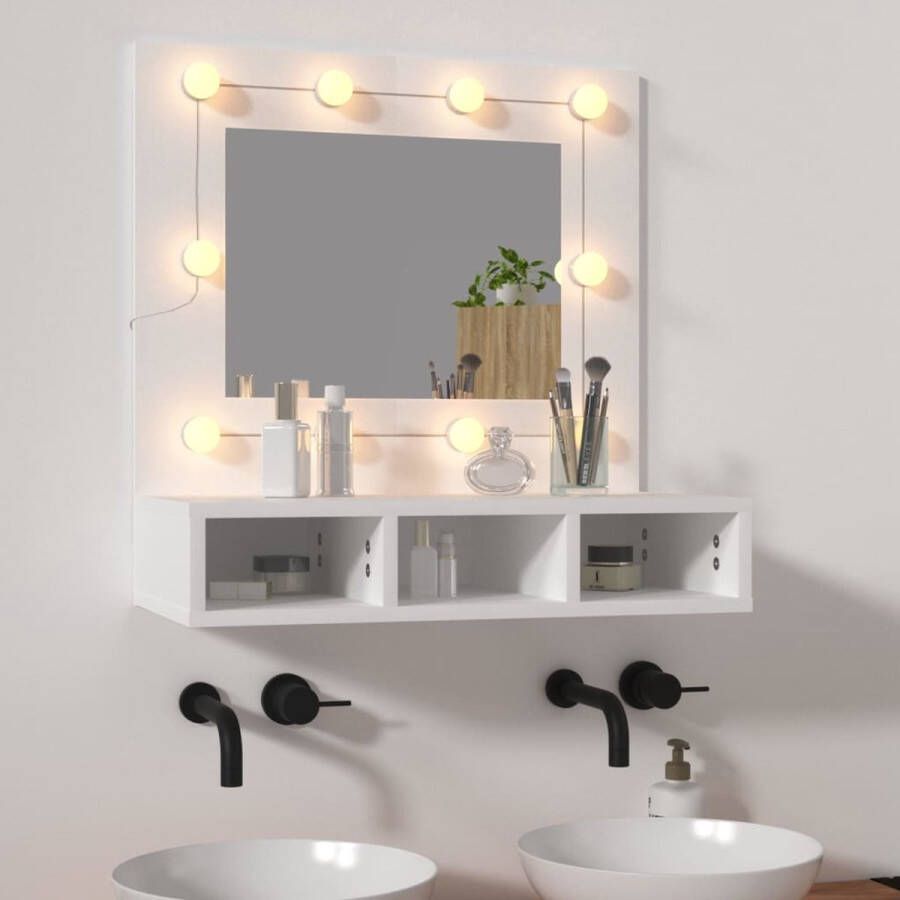 ForYou Prolenta Premium Spiegelkast met LED-verlichting 60x31 5x62 cm wit