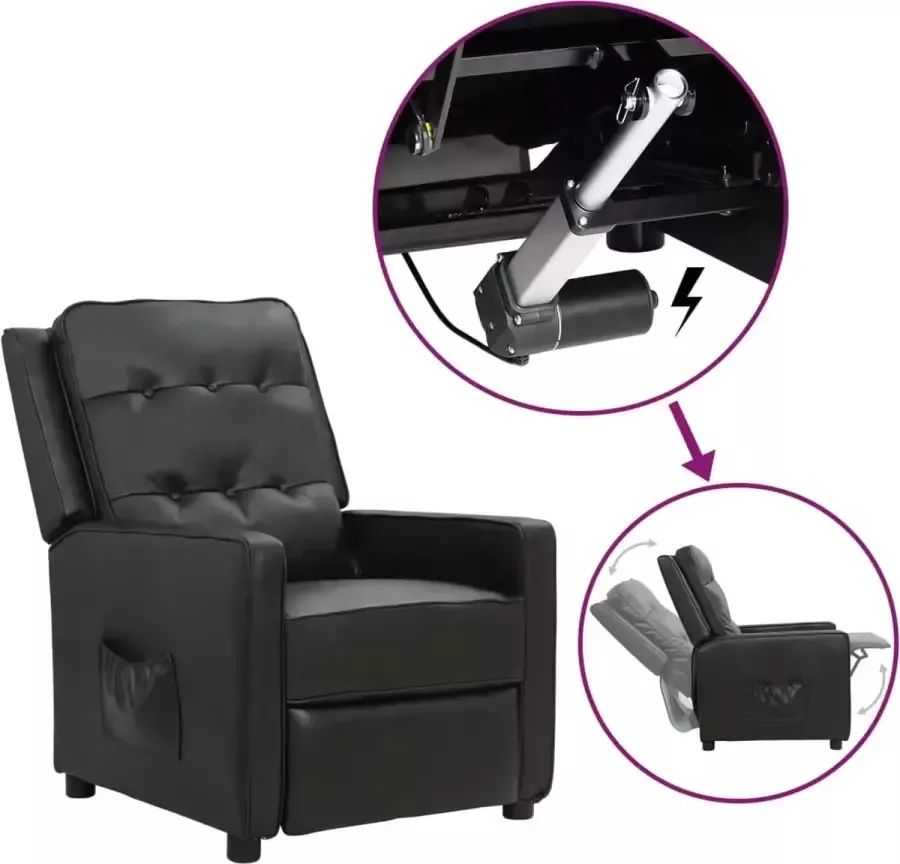 ForYou Prolenta Premium Sta-opstoel verstelbaar glanzend kunstleer zwart