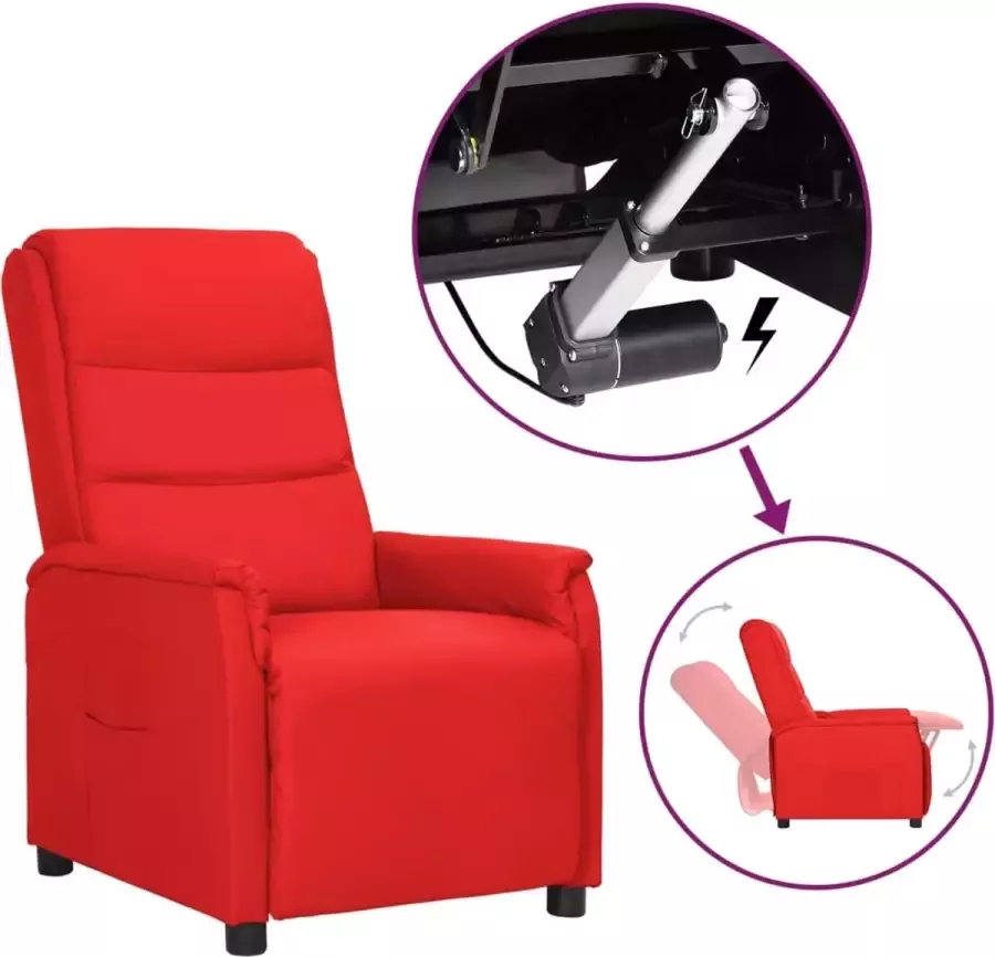 ForYou Prolenta Premium Sta-opstoel verstelbaar kunstleer rood