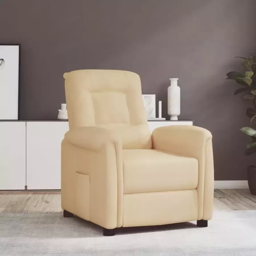 ForYou Prolenta Premium Sta-opstoel verstelbaar microvezelstof crèmekleurig